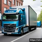대형 트럭의 최신 안전 기술 - **Prompt:** "A modern, professional European heavy-duty truck (e.g., DAF, Volvo, or Mercedes-Benz) n...